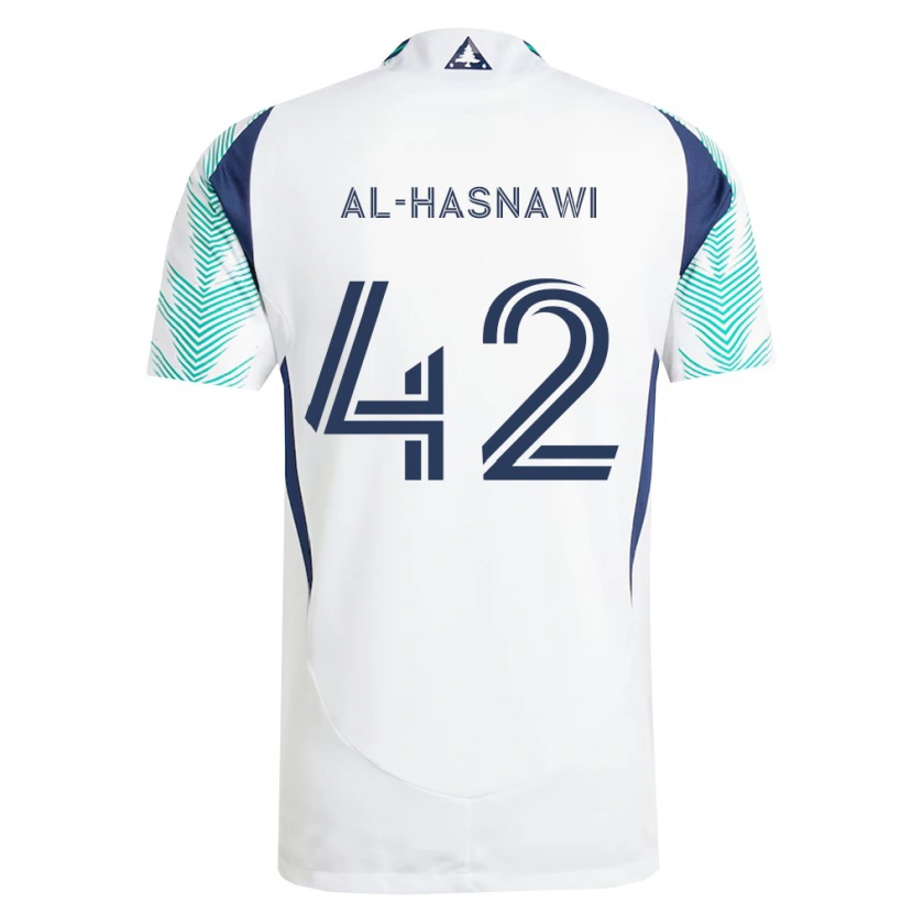 Danxenキッズモシュタバ・アルハスナウィ#42白紺薄緑アウェイシャツ2026/27ジャージーユニフォーム