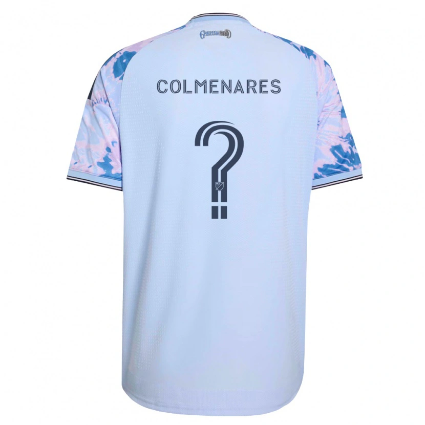 DanxenキッズMateo Colmenares#0ロイヤルブルー白黒アウェイシャツ2026/27ジャージーユニフォーム