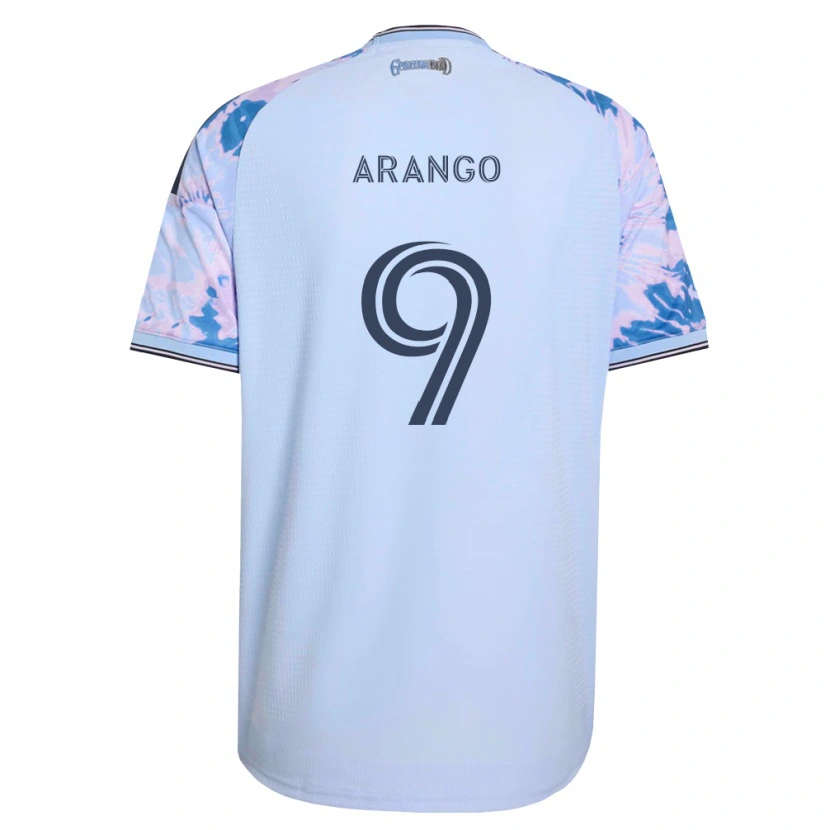 Danxenキッズクリスティアン・アランゴ#9ロイヤルブルー白黒アウェイシャツ2026/27ジャージーユニフォーム