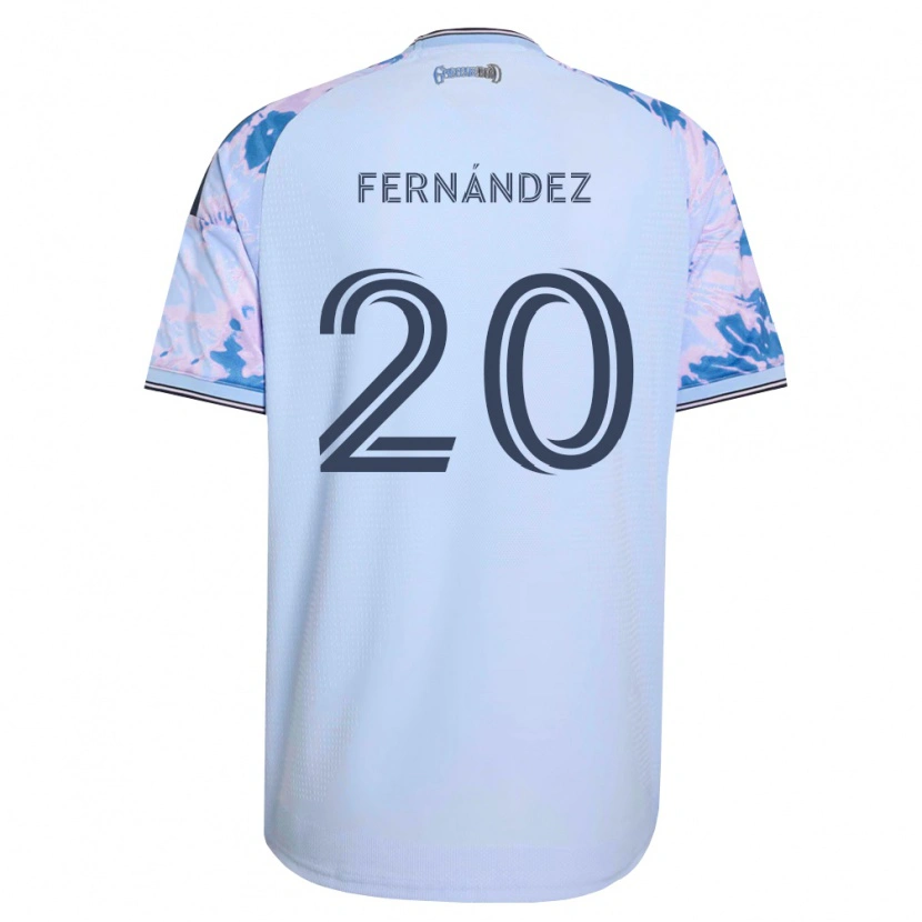 Danxenキッズニック・フェルナンデス#20ロイヤルブルー白黒アウェイシャツ2026/27ジャージーユニフォーム