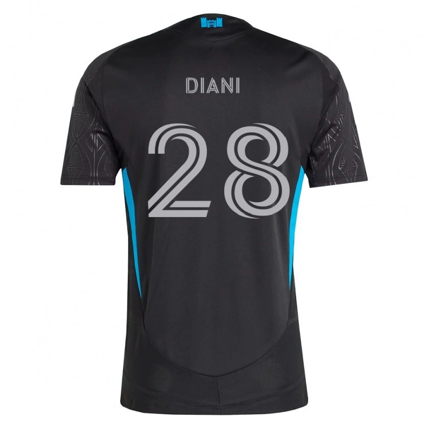 Danxenキッズジブリル・ディアニ#28黒白空色アウェイシャツ2026/27ジャージーユニフォーム