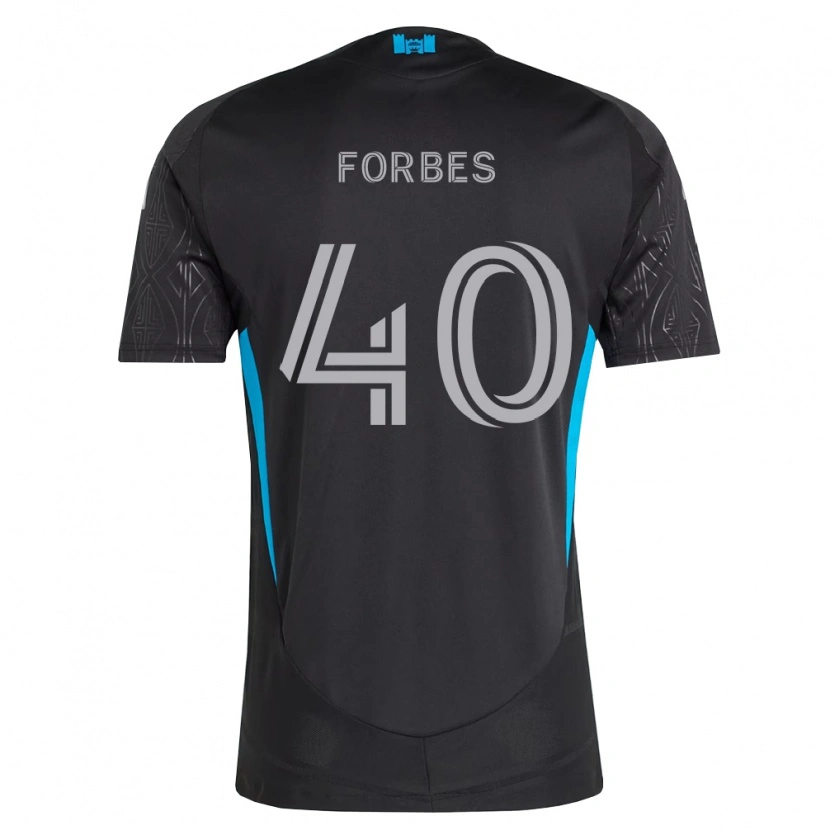 DanxenキッズJahlane Forbes#40黒白空色アウェイシャツ2026/27ジャージーユニフォーム