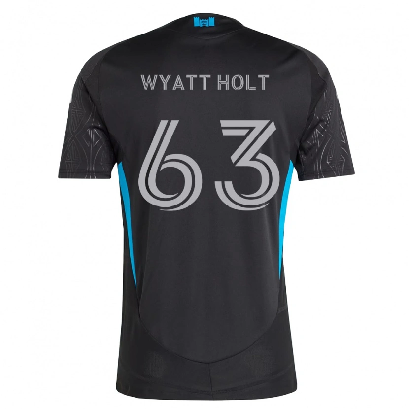 DanxenキッズWyatt Holt#63黒白空色アウェイシャツ2026/27ジャージーユニフォーム