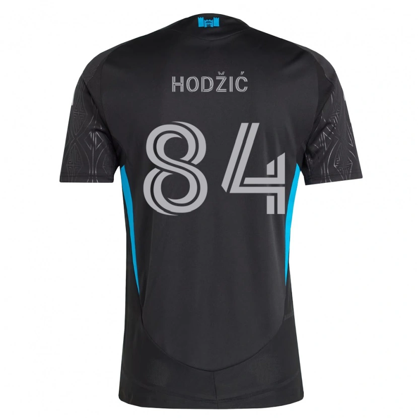 DanxenキッズAmil Hodžić#84黒白空色アウェイシャツ2026/27ジャージーユニフォーム