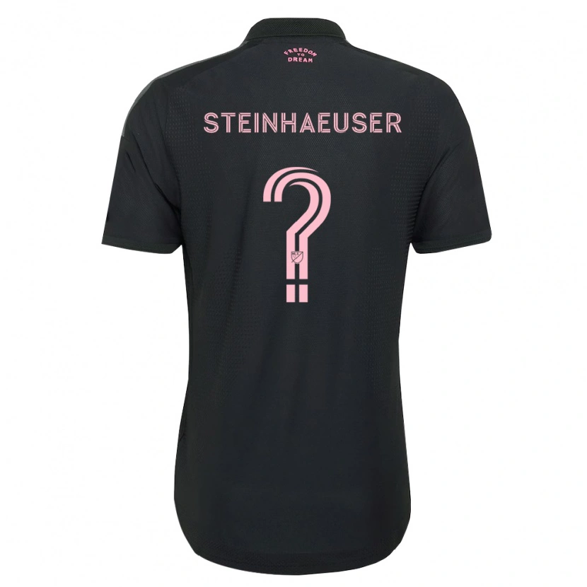 DanxenキッズMarcus Steinhaeuser#0ピンク黒白アウェイシャツ2026/27ジャージーユニフォーム