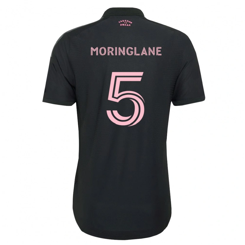DanxenキッズLuis Moringlane#5ピンク黒白アウェイシャツ2026/27ジャージーユニフォーム