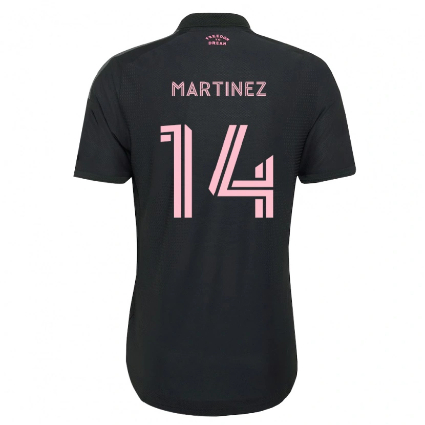 DanxenキッズDavid Martínez#14ピンク黒白アウェイシャツ2026/27ジャージーユニフォーム