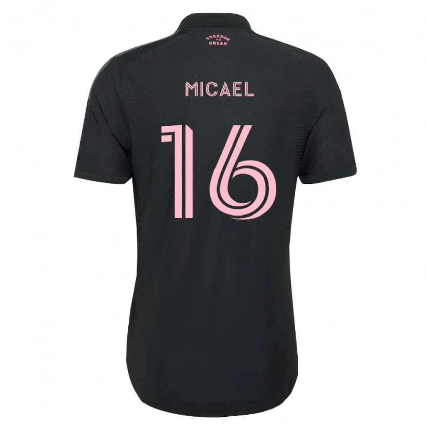 DanxenキッズMicael#16ピンク黒白アウェイシャツ2026/27ジャージーユニフォーム