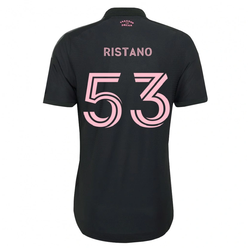 DanxenキッズAlejo Ristano#53ピンク黒白アウェイシャツ2026/27ジャージーユニフォーム