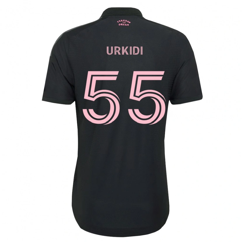 DanxenキッズIan Urkidi#55ピンク黒白アウェイシャツ2026/27ジャージーユニフォーム