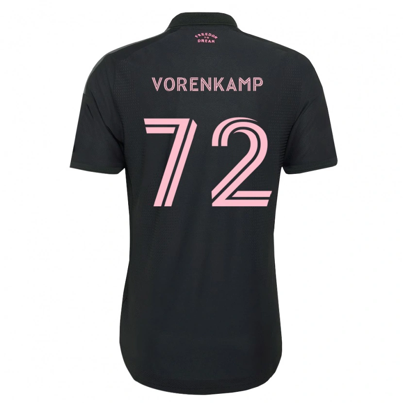 DanxenキッズTheo Vorenkamp#72ピンク黒白アウェイシャツ2026/27ジャージーユニフォーム