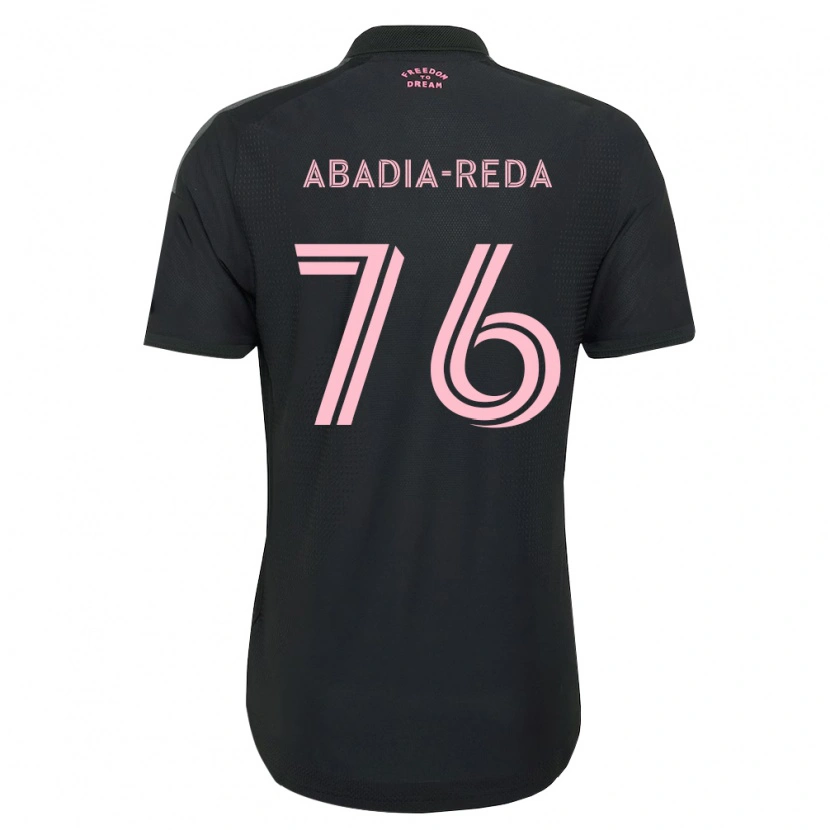 DanxenキッズEzequiel Abadia-Reda#76ピンク黒白アウェイシャツ2026/27ジャージーユニフォーム
