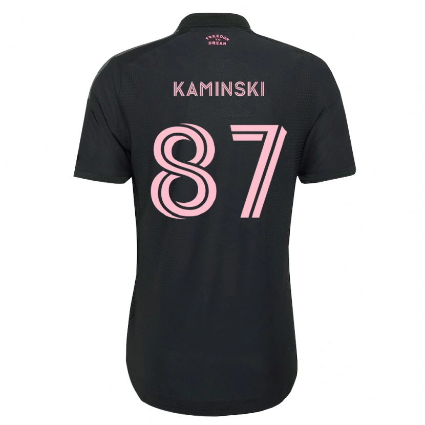 DanxenキッズBrett Kaminski#87ピンク黒白アウェイシャツ2026/27ジャージーユニフォーム