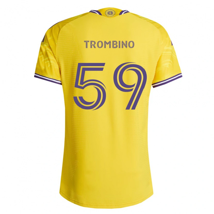 DanxenキッズCaleb Trombino#59黄紫アウェイシャツ2026/27ジャージーユニフォーム