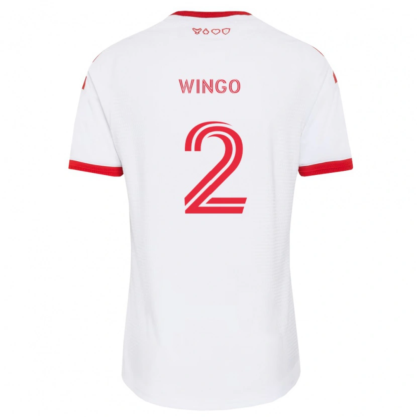 Danxenキッズヘンリー・ウィンゴ#2白赤黒アウェイシャツ2026/27ジャージーユニフォーム