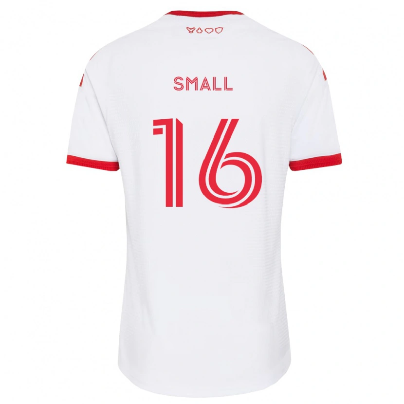 DanxenキッズKhaleel Small#16白赤黒アウェイシャツ2026/27ジャージーユニフォーム