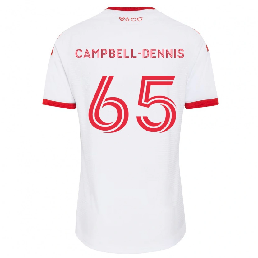 DanxenキッズRaequan Campbell-Dennis#65白赤黒アウェイシャツ2026/27ジャージーユニフォーム