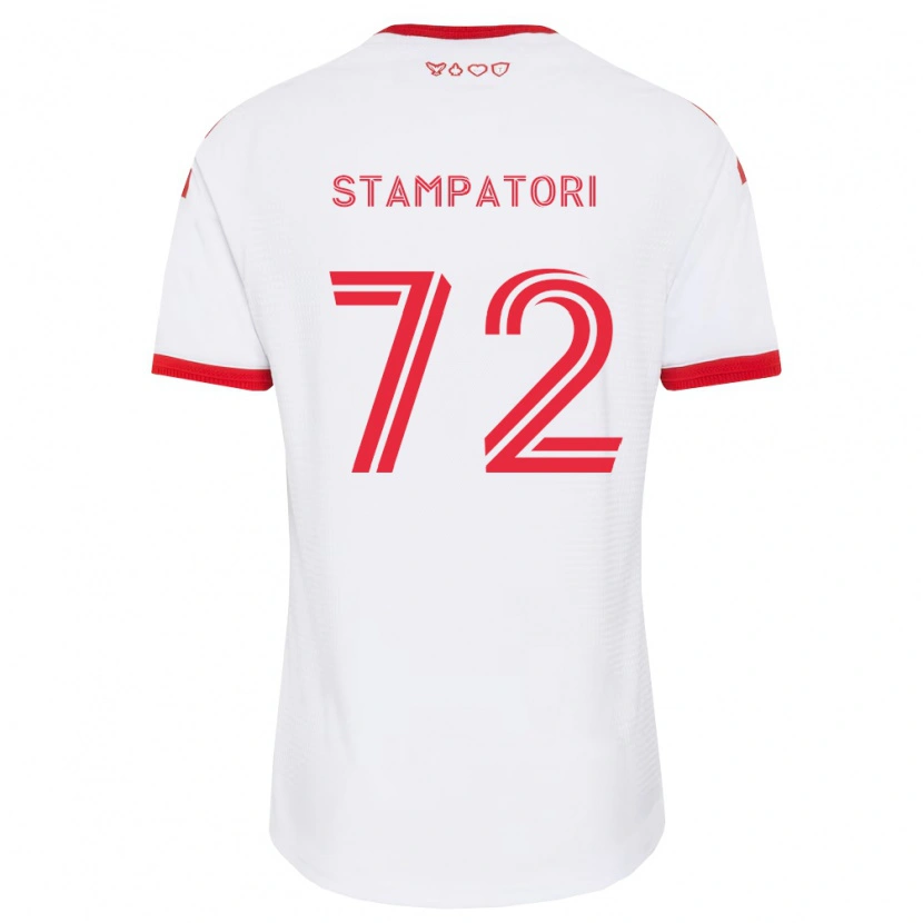 DanxenキッズDaniel Stampatori#72白赤黒アウェイシャツ2026/27ジャージーユニフォーム