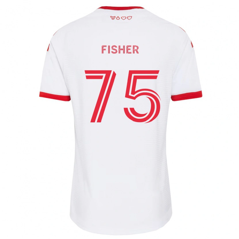 Danxenキッズリード・フィッシャー#75白赤黒アウェイシャツ2026/27ジャージーユニフォーム