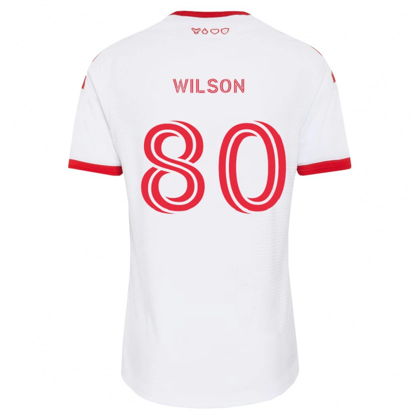 DanxenキッズShafique Wilson#80白赤黒アウェイシャツ2026/27ジャージーユニフォーム