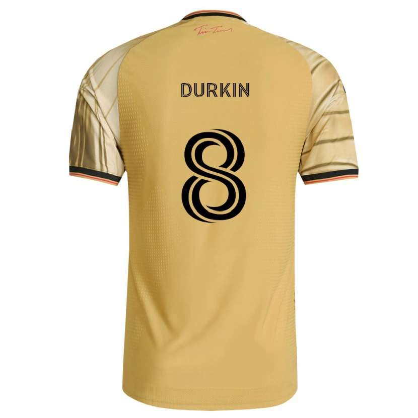 Danxenキッズクリス・ダーキン#8茶黄黒アウェイシャツ2026/27ジャージーユニフォーム