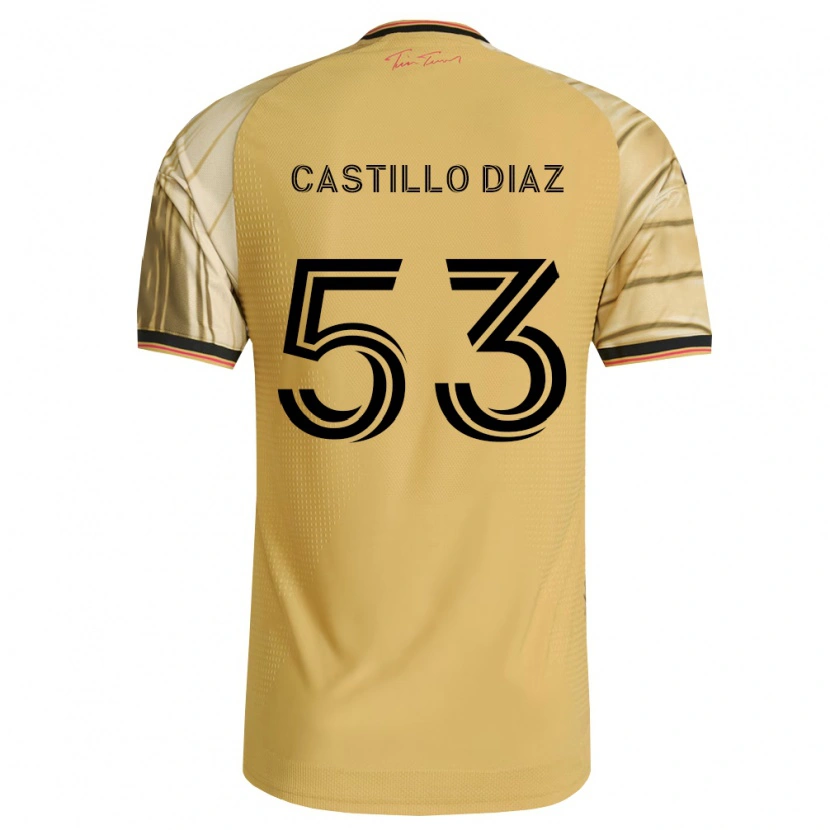 DanxenキッズJesus Castillo Diaz#53茶黄黒アウェイシャツ2026/27ジャージーユニフォーム
