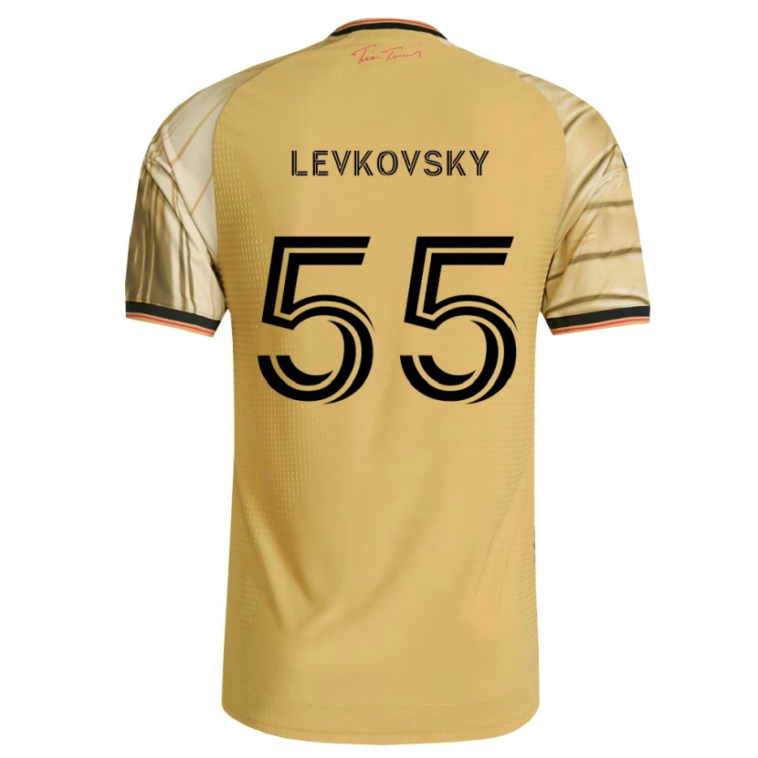 DanxenキッズMiroslav Levkovsky#55茶黄黒アウェイシャツ2026/27ジャージーユニフォーム