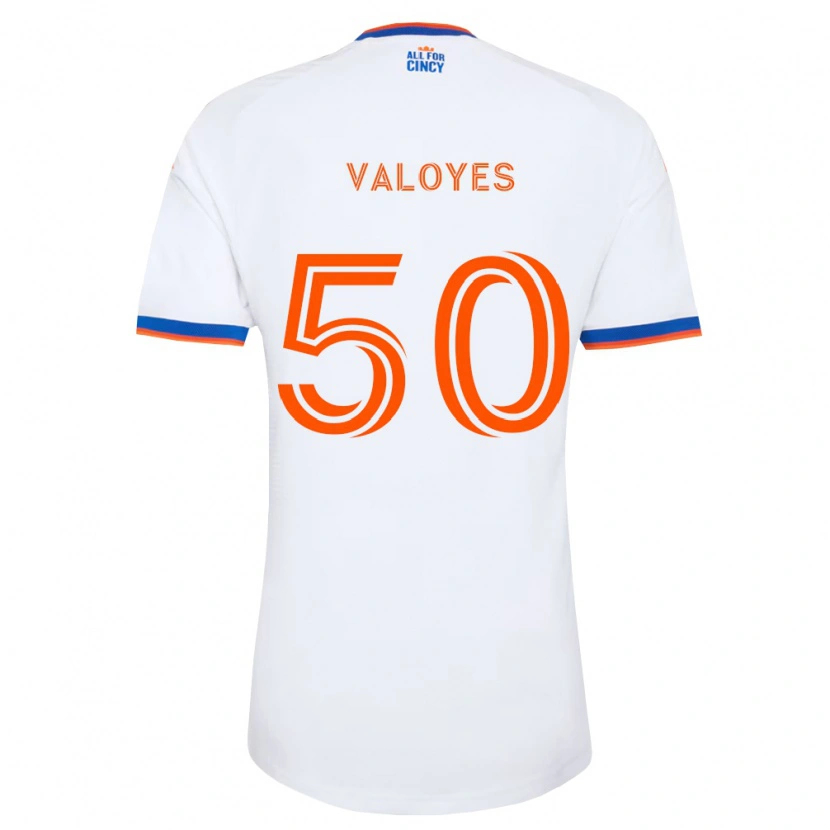 DanxenキッズYeiner Valoyes#50白紺オレンジアウェイシャツ2026/27ジャージーユニフォーム