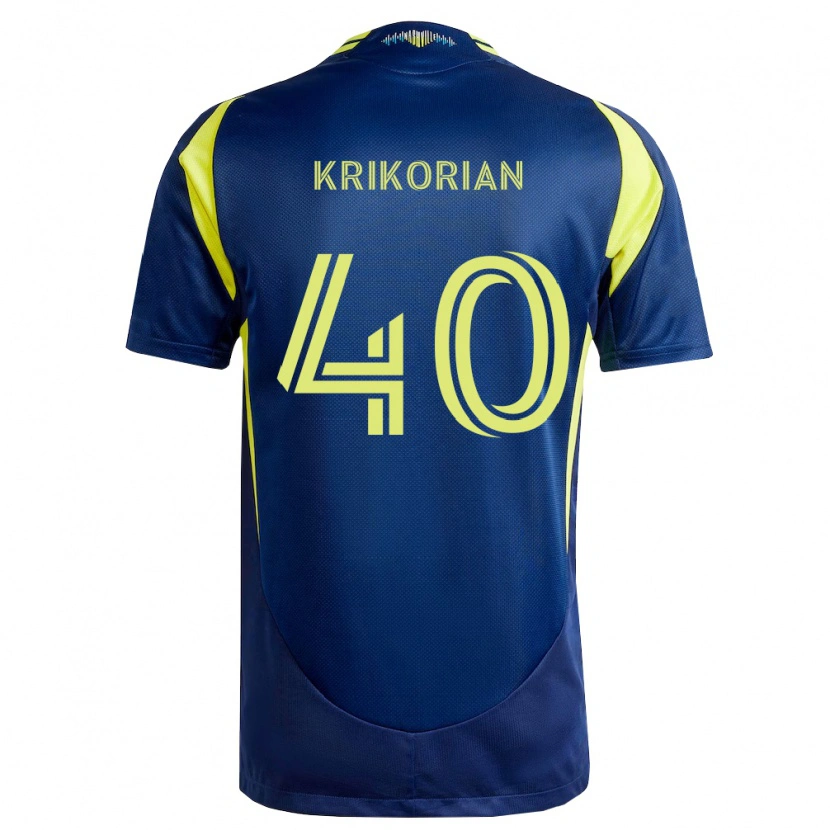 DanxenキッズAndre Krikorian#40黄紺アウェイシャツ2026/27ジャージーユニフォーム