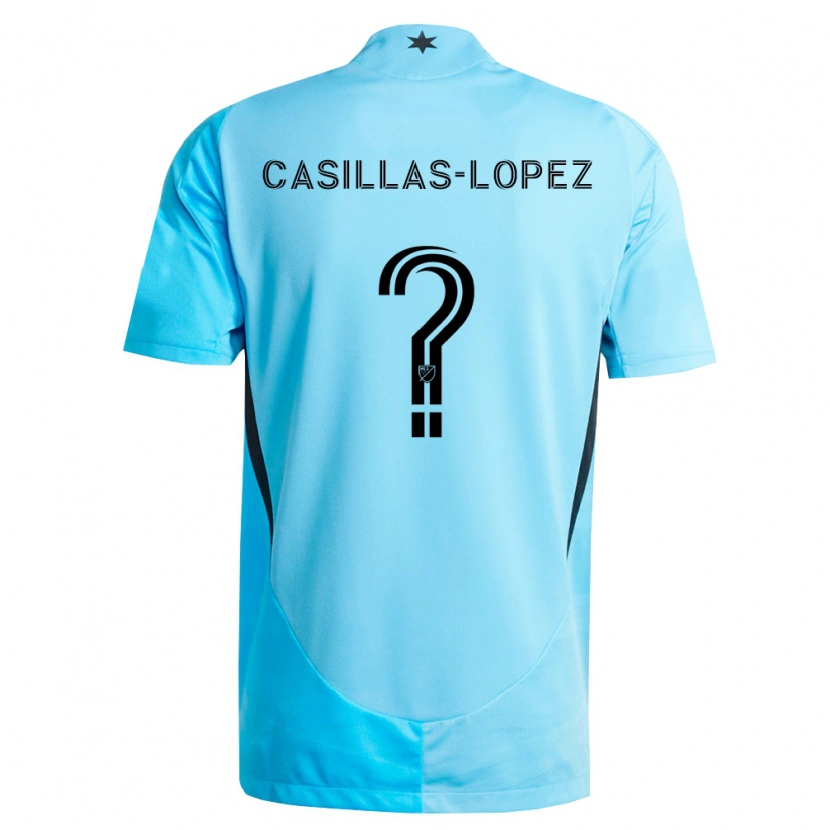 DanxenキッズCarlos Casillas-Lopez#0薄青黒アウェイシャツ2026/27ジャージーユニフォーム