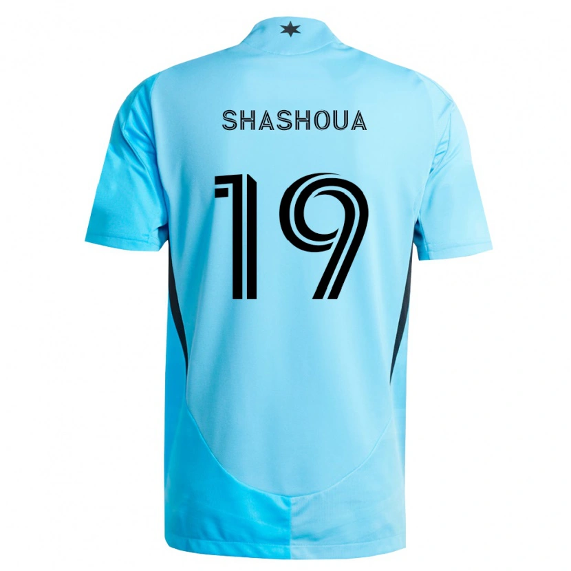 Danxenキッズサムエル・シャショウア#19薄青黒アウェイシャツ2026/27ジャージーユニフォーム