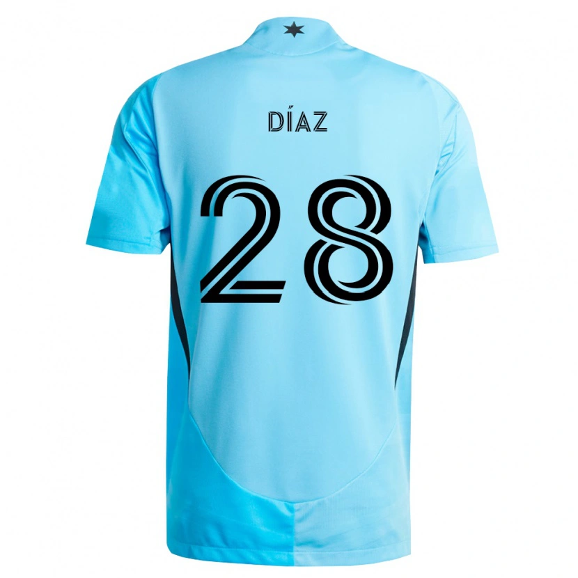 Danxenキッズジェフェルソン・ディアス#28薄青黒アウェイシャツ2026/27ジャージーユニフォーム