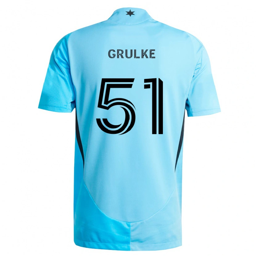 DanxenキッズCalin Grulke#51薄青黒アウェイシャツ2026/27ジャージーユニフォーム
