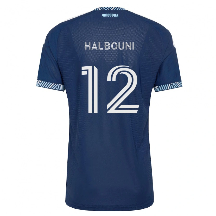 DanxenキッズBelal Halbouni#12濃青白アウェイシャツ2026/27ジャージーユニフォーム