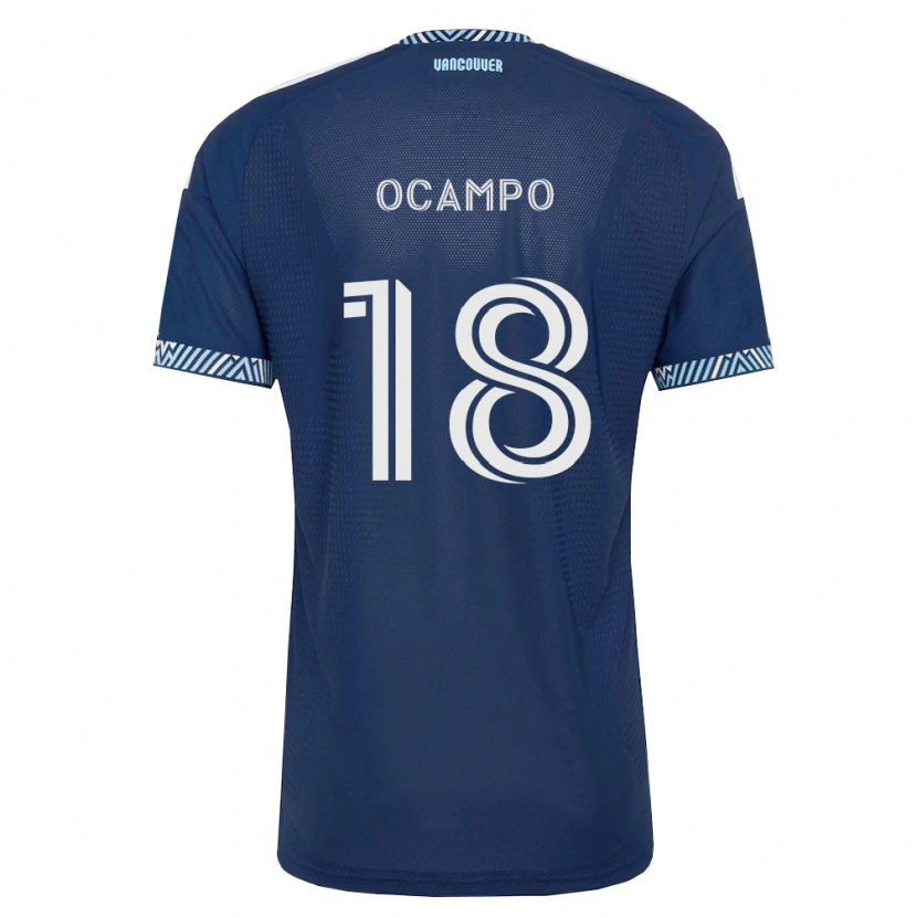 DanxenキッズÉdier Ocampo#18濃青白アウェイシャツ2026/27ジャージーユニフォーム