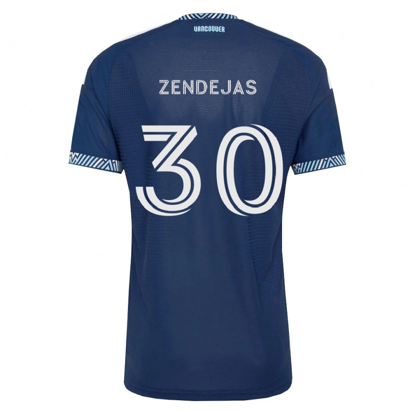 Danxenキッズエイドリアン・ゼンデハス#30濃青白アウェイシャツ2026/27ジャージーユニフォーム