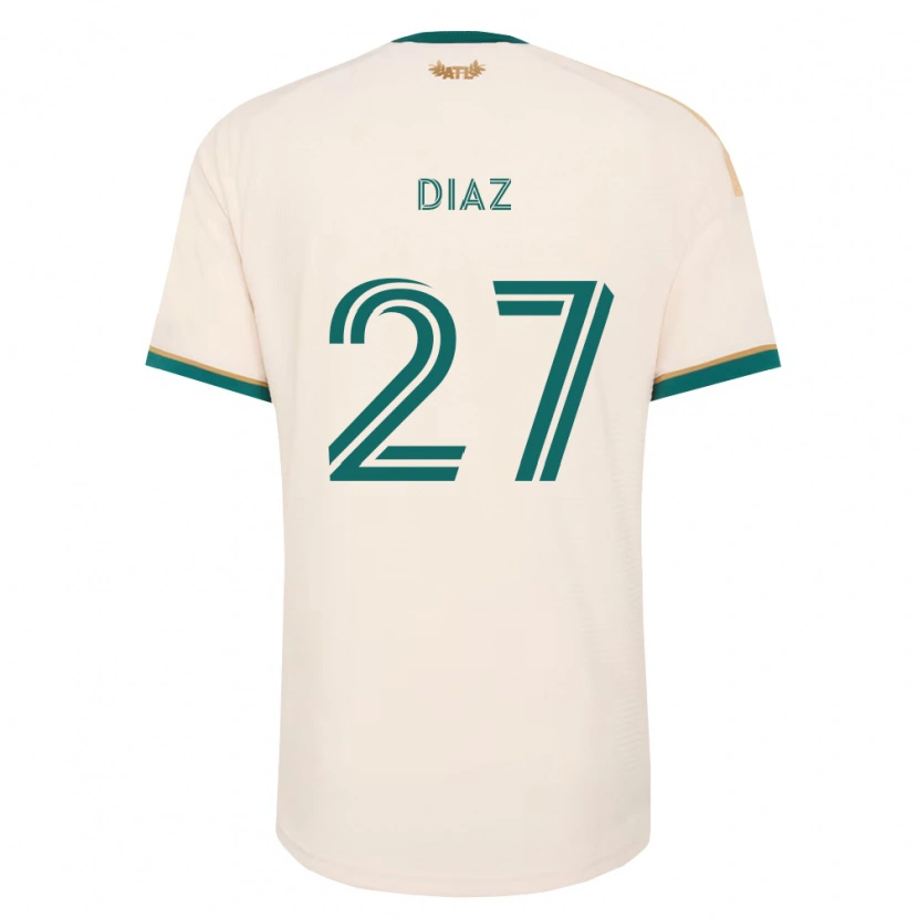 Danxenキッズパウロ・ディアス#27シャンパン緑アウェイシャツ2026/27ジャージーユニフォーム