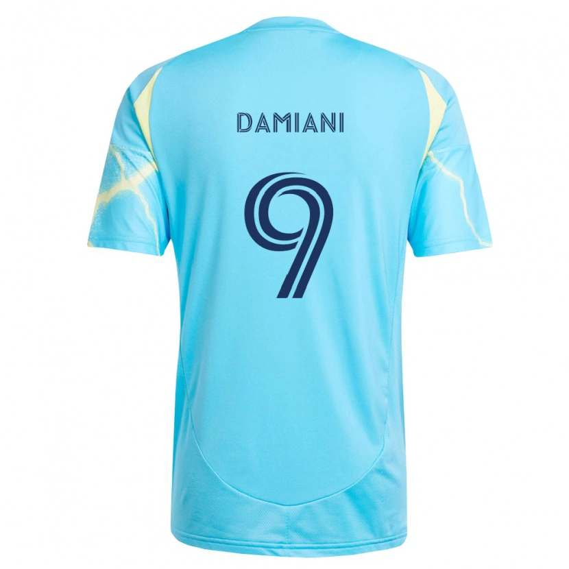 Danxenキッズブルーノ・ダミアーニ#9薄青黒薄黄アウェイシャツ2026/27ジャージーユニフォーム