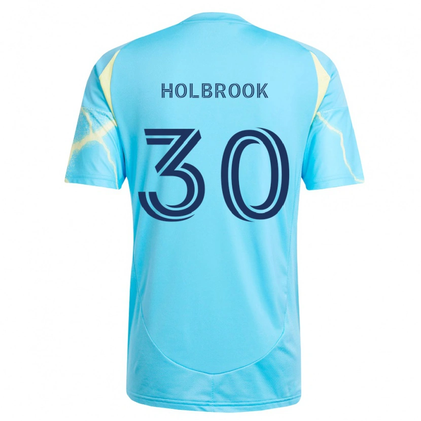 DanxenキッズPierce Holbrook#30薄青黒薄黄アウェイシャツ2026/27ジャージーユニフォーム