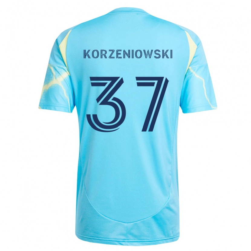 Danxenキッズスタース・コルゼニオウスキー#37薄青黒薄黄アウェイシャツ2026/27ジャージーユニフォーム