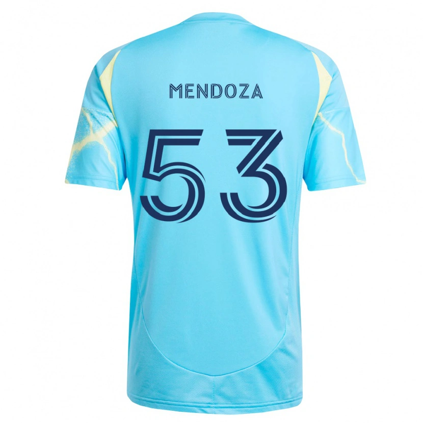 DanxenキッズIsaiah Mendoza#53薄青黒薄黄アウェイシャツ2026/27ジャージーユニフォーム