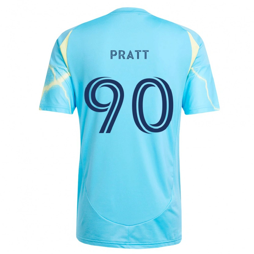 DanxenキッズOliver Pratt#90薄青黒薄黄アウェイシャツ2026/27ジャージーユニフォーム