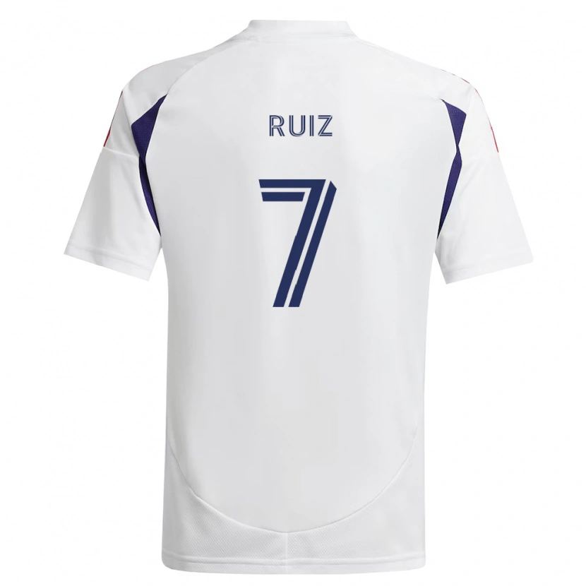 DanxenキッズPablo Ruiz#7ロイヤルブルー赤茶アウェイシャツ2026/27ジャージーユニフォーム