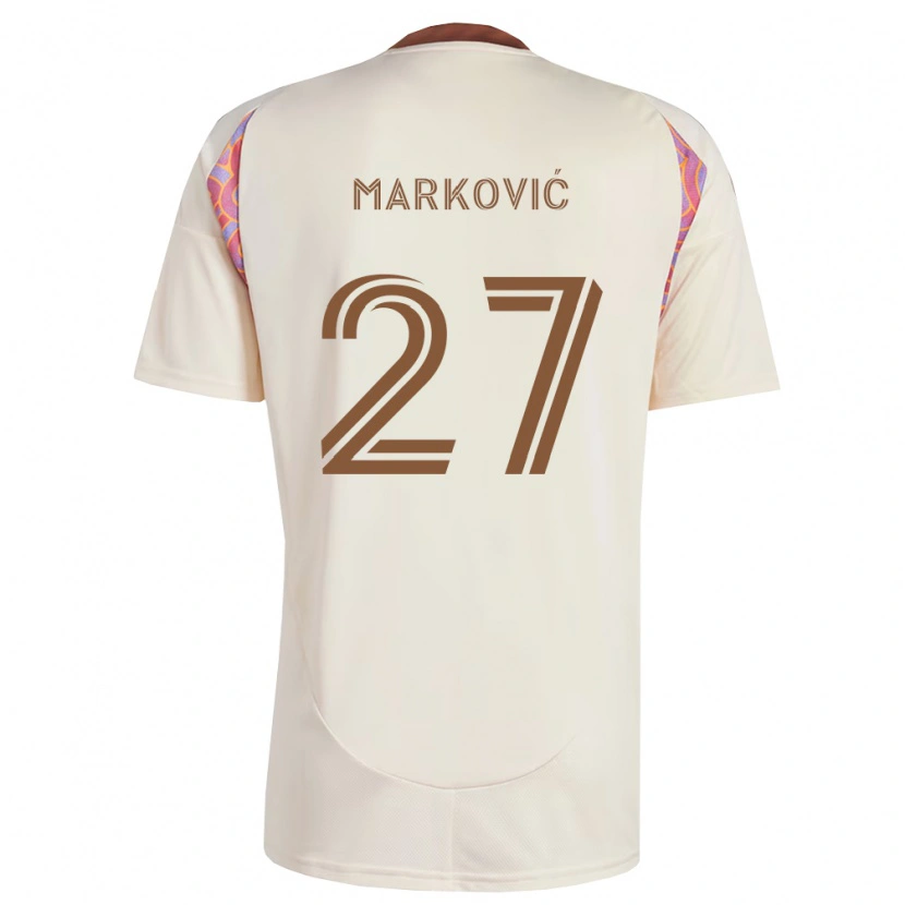 Danxenキッズニコラ・マルコビッチ#27オフホワイトピンクアウェイシャツ2026/27ジャージーユニフォーム