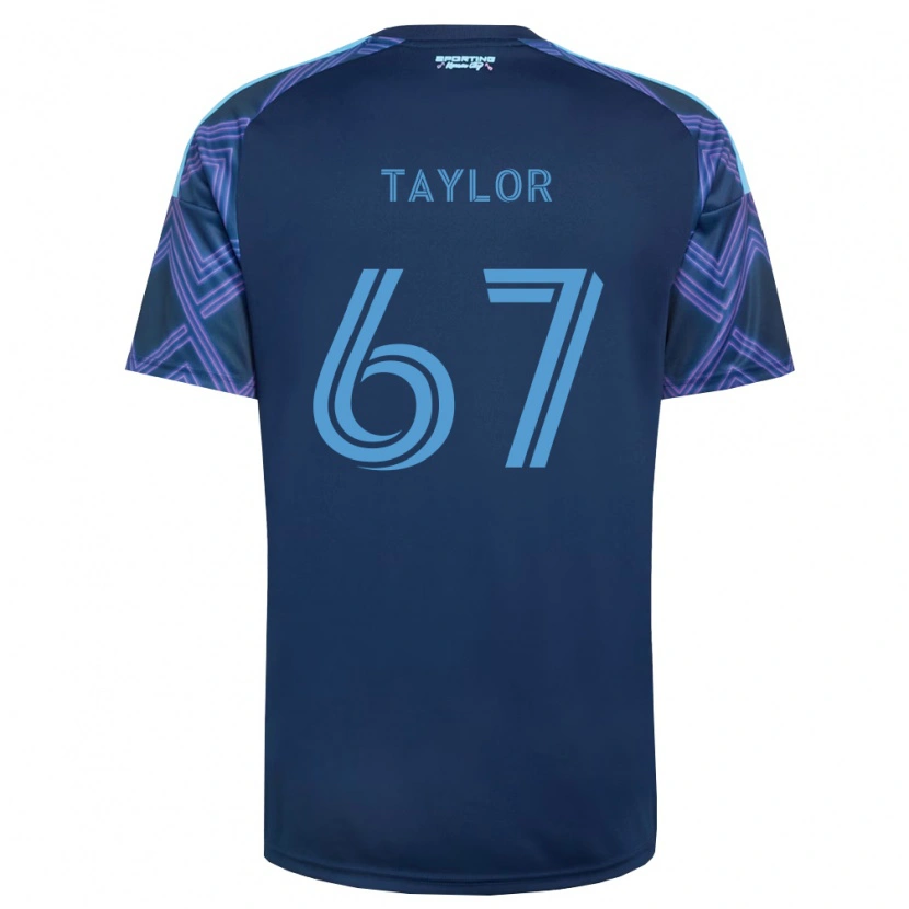 DanxenキッズKael Taylor#67ロイヤルブルー紫アウェイシャツ2026/27ジャージーユニフォーム