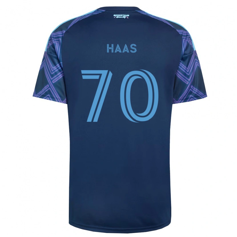 DanxenキッズTy Haas#70ロイヤルブルー紫アウェイシャツ2026/27ジャージーユニフォーム