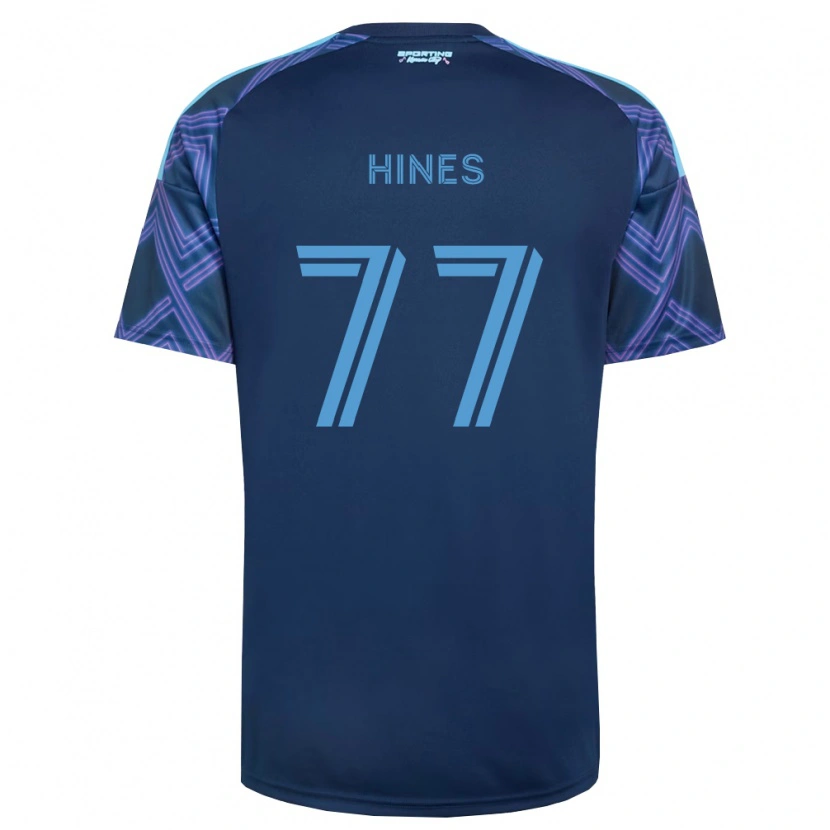 DanxenキッズKashan Hines#77ロイヤルブルー紫アウェイシャツ2026/27ジャージーユニフォーム