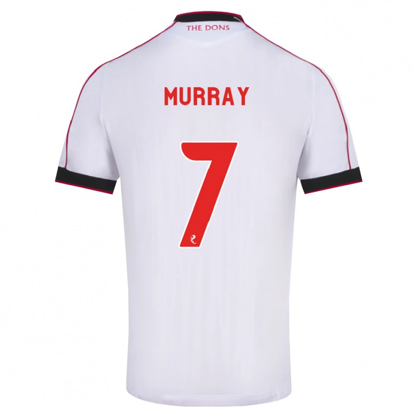 DanxenキッズPhoebe Murray#7黒赤白アウェイシャツ2026/27ジャージーユニフォーム