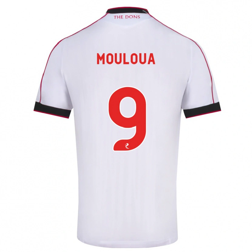 DanxenキッズAyoub Mouloua#9黒赤白アウェイシャツ2026/27ジャージーユニフォーム