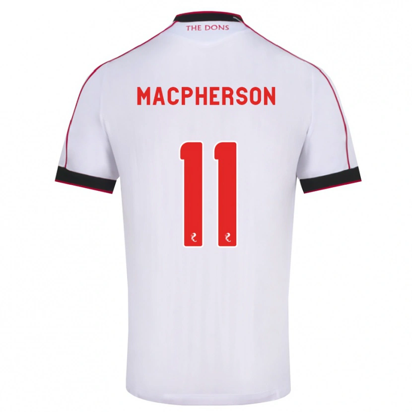 DanxenキッズKeira Macpherson#11黒赤白アウェイシャツ2026/27ジャージーユニフォーム